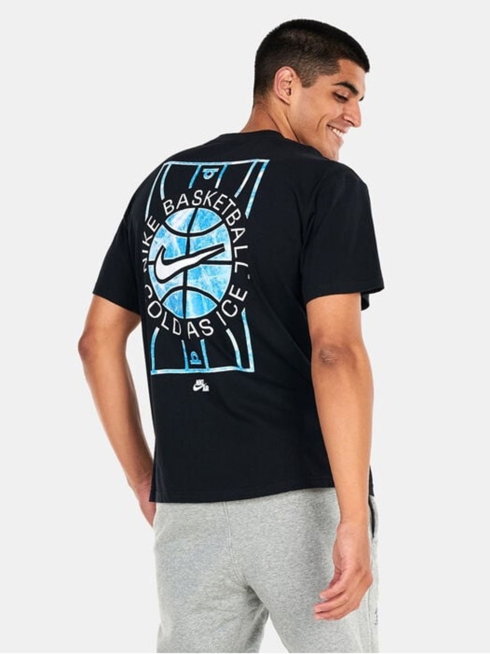 Nike Loose Fit T-Shirt Basketball Sporty Cool Black Graphic T-Shirt